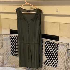 Gap Women’s Cinch Waist Dress, Green, Size Large